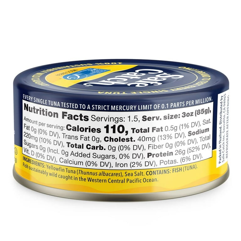 Safe Catch Elite Tuna Canned Wild Caught Tuna Fish Low Mercury Can Tuna  Solid Steak Gluten-Free Keto Non-GMO Kosher Paleo-Friendly High Protein  Food, Every Can Of Tuna Is Tested, 12 Pack 5oz
