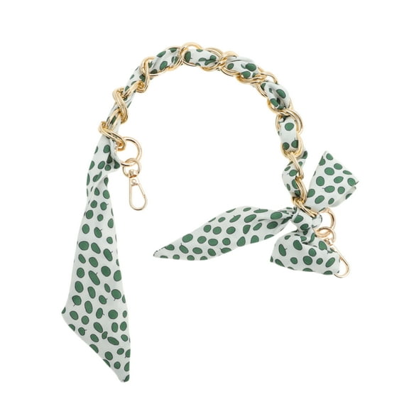 Unique Bargains 1 Pc Dots Bag Extender Chain for Travelling Green Alloy Polyester