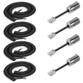 thumbnail image 1 of Cable de teléfono para teléfono, paquete de 4, 2,4 m desenrollado/0,4 m enrollado, 1 of 8