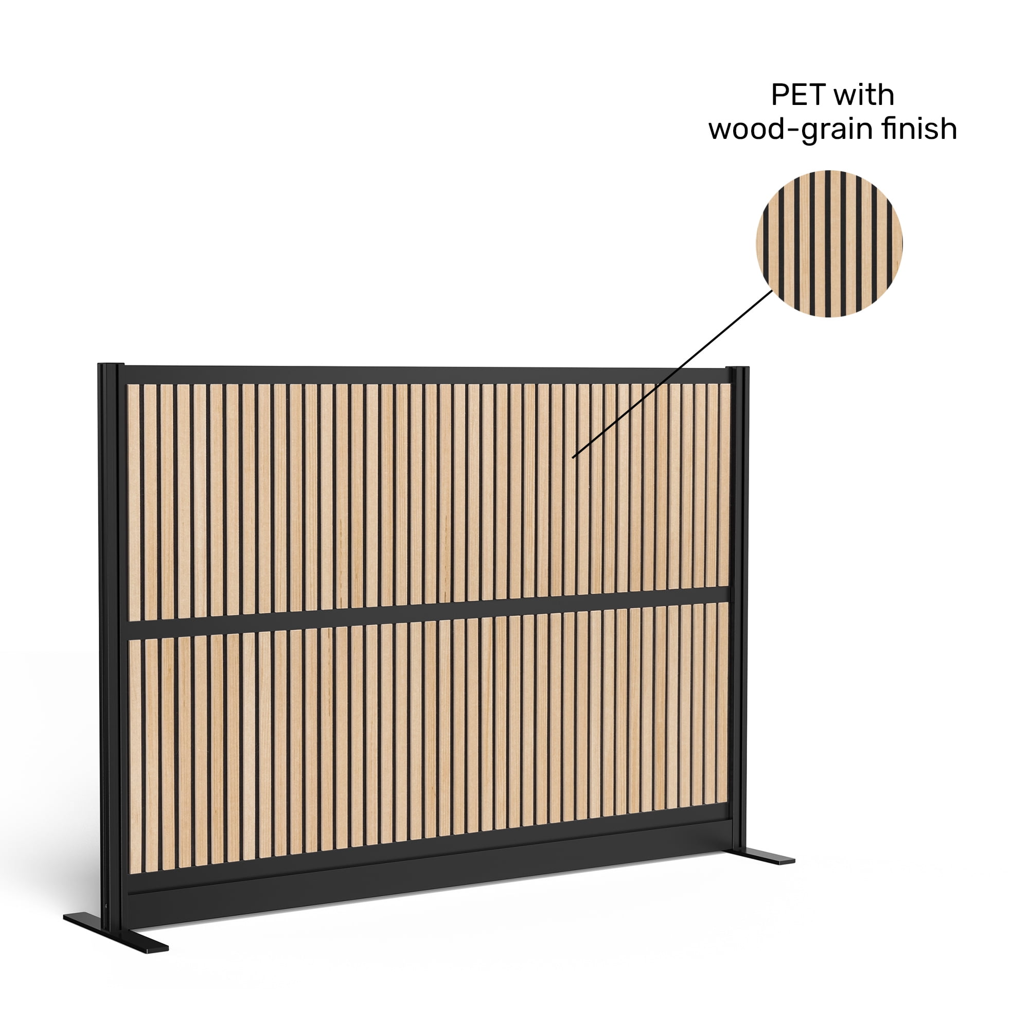 Stand Up Desk Store Grove Modular Wall | Modern Style Partition, Cubicle Wall & Room Divider for Office, School, Library | Recycled PET Noise Reduction Panels  | 70x48”