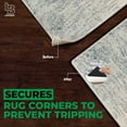 thumbnail image 4 of Ledgebay Rug Pad Grippers for Area Rugs - Multi Pack Reusable, No Skid, Washable, Anti-Slip, Rug Pad Gripper for Hardwood Floors and Tile with Double-Sided, Self Adhesive to Keep Area Rugs Flat (16), 4 of 8
