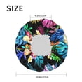 thumbnail image 6 of Easygdp Colorful Flowers Shower Caps for Women, Double Waterproof Layers Shower Cap, Quick Drying Bath Hair Cap Reusable, 6 of 9
