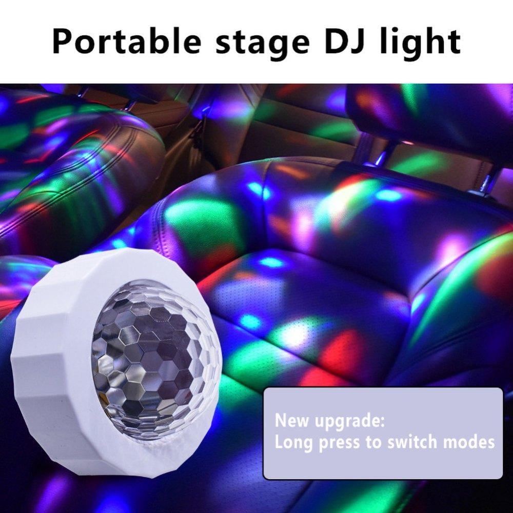 Mini Car Interior Atmosphere Neon Lights Colorful LED USB RGB Decor DJ Lamp Fun 