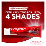 Colgate Optic White Advanced Teeth Whitening Toothpaste, Sparkling White - 4.5 Ounce (2 Pack)