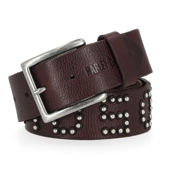 Harley-Davidson Women's Heat Embossed Logo Genuine Leather Belt - Brown (M), Harley Davidson