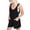 A02 Black, variant on Maqroz Romper for Girls Casual Sleeveless Adjustable Strap Jumpsuit Solid Color Soft Breathable Pants Loose Trendy Summer Clothing with Pockets