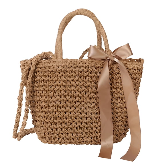 GASTROPOD Straw Purse Crochet Tote Beach Bag with Zipper for Women Beach Purse Straw Purse