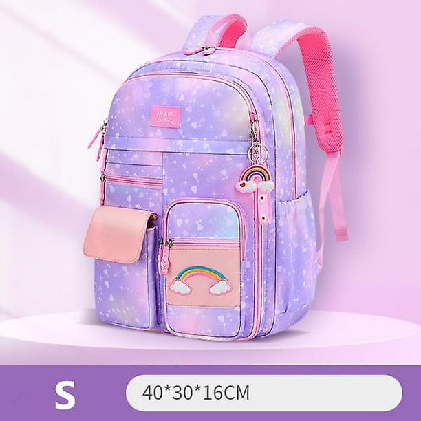 Mochila escolar de primaria bonitas bolsas coloridas para ninas mochilas escolares de princesa mochilas escolares impermeables para ninos de la serie arcoiris Walmart en linea