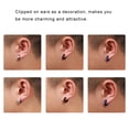 thumbnail image 4 of 1 par de Clips de Oreja Ecomeon Acero Inoxidable Pendientes Ear Cuffs Superficie Lisa Negra, 4 of 5