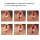 thumbnail image 4 of 1 par de Clips de Oreja Ecomeon Acero Inoxidable Pendientes Ear Cuffs Superficie Lisa Negra, 4 of 5