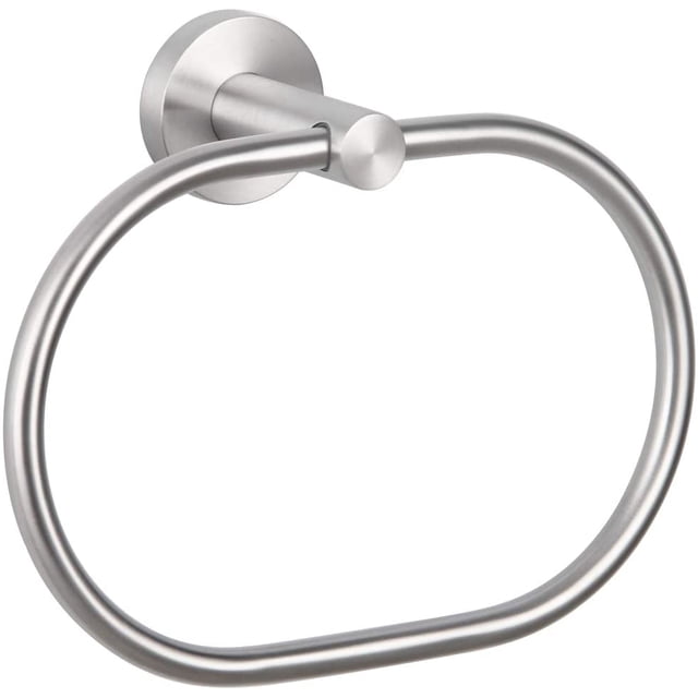Anneau Porte-Serviette Simple Pivotant, Support de Serviette de Bain en Acier Inoxydable SUS 304, Nickel Brossé