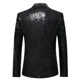 thumbnail image 3 of Traje de hombre con lentejuelas, chaqueta individual, solapa de pico, traje ajustado, esmoquin de fiesta, trajes de hombre para fiesta, vestido de noche, traje de actuación en el escenario, 3 of 5