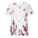 thumbnail image 3 of Moda mujer verano manga corta estampado floral con cuello en v camisetas casual blusa tops Fridja  hjk5083, 3 of 7