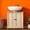 Gray,Oak, variant on Vanity With Sink, Bathroom Vanity Cabinet, Under Sink Bathroom Cabinet with 2 Doors and Adjustable Shelf, Rustic Brown (Without bathroom basin), Rustic Brown Bathroom Vanity,Mdf Single Sink Vanity