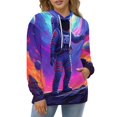 thumbnail image 4 of Astronaut in Cosmic Vortex-1-1 Men's Women New Sweatshirt Hoodie Men's Plus Size Sweatshirt Hooded Sweatshirt 3d Printed Street Men's Cloth, 4 of 6