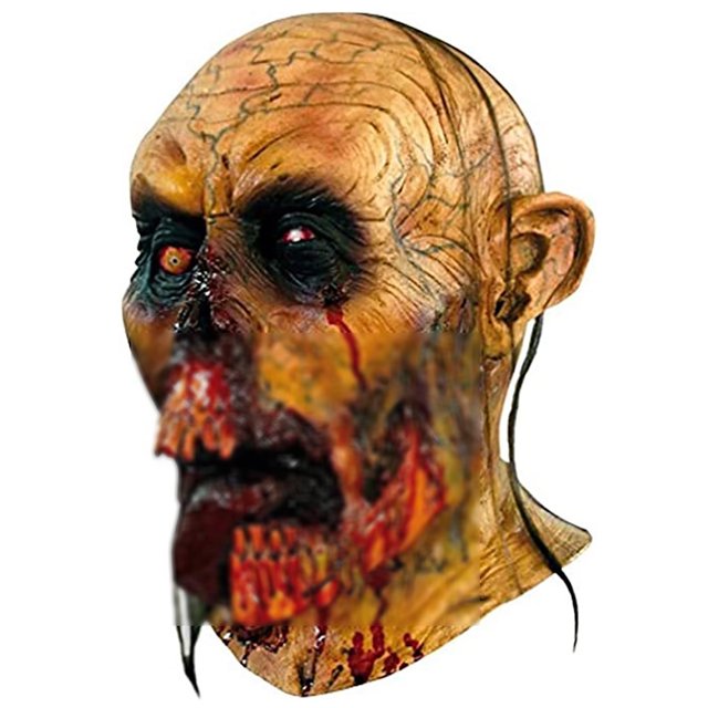 Máscara Halloween Horror Demon Zombie Devil con capucha de látex