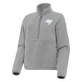thumbnail image 2 of Women's Antigua  Gray Tampa Bay Buccaneers Figure Half-Zip Sweatshirt, 2 of 4