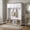 White, variant on Farmhouse 4-in-1 Hall Tree with Top Cabinets, 59''W Coat Rack with 4 Hooks, Entryway Bench with Cubbies for Hallway Living Room Mudroom