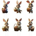 thumbnail image 3 of 6pcs Outdoor Easter Bunny Yard Signs with Stakes, Waterproof Decorative Lawn Ornaments, Easter Decor, Durable Signs for Spring Home Garden Patio and Easter Party Decoration, Multicolor, 3 of 9