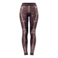 thumbnail image 5 of Women's Halloween Leggings Skeleton Rose Print Buttery Soft Casual Running Workout Leggings, 5 of 5