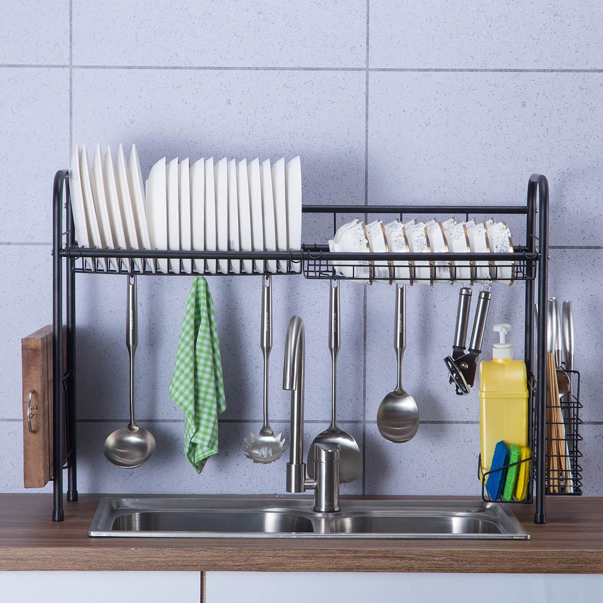 304 Black Stainless Steel Sink Rack, Dish Rack, Drain Rack, Kitchen