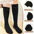thumbnail image 2 of Nanahuang Warm Knee High Socks for Women 5 Pairs, Thermal Womens Cotton Long Casual Thick Winter Gifts Socks for Hiking Skiing, 2 of 7