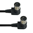 Right Angled MIDI Cable DIN Plug Socket Audio Extension Cord Wire Male ...