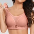 thumbnail image 2 of Gkeoshab Bras for Women Women's Minimizer Bandeau Bra Plus Size, Wireless Strapless Thin Bra with Back Support & 4-Row Closure Pink 46, 2 of 8