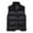 Black, variant on Busydd Plus Size Puffer Vest M-5XL Casual Warm Men's Outerwear Vests Sleeveless Zipper Puffy Vest Color Patchwork Trendy Oversized Puffy Vest with Pockets