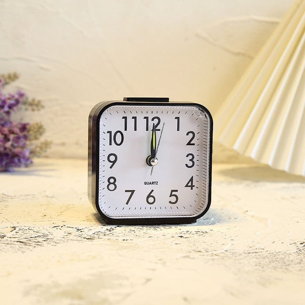 Reloj despertador con luz nocturna y decoraciones para el hogar, de moda tridimensional, cuadrado, simple, digital, creativo, pequeño, para estudiantes