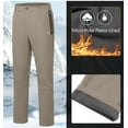 thumbnail image 6 of Little Donkey Andy Fleece Lined Softshell Pants for Men Winter Snow Ski Pants Lightweight Water Repellent Casual Cargo Outdoor Joggers Hiking Golf Climbing Trousers, Khaki Heather, Small, 6 of 7