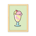 thumbnail image 1 of Cuadro de madera decorativa Unbranded Copa de helado de cereza dulce A4, 1 of 3