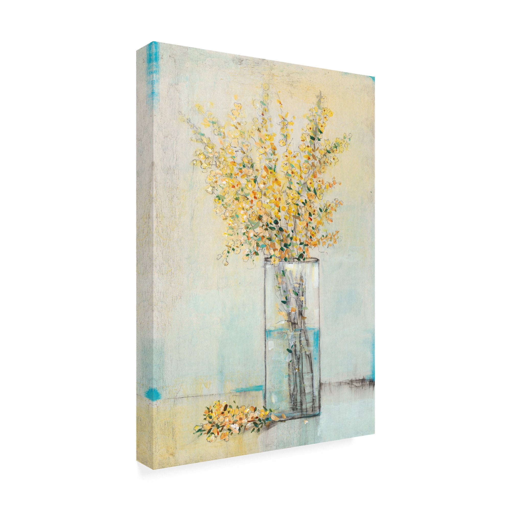 Trademark Fine Art 'Yellow Spray in Vase I' Canvas Art by Tim OToole