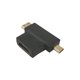 thumbnail image 3 of Adaptador HDMI hembra a Micro y Mini masculino SatelliteSale PVC negro, 3 of 6