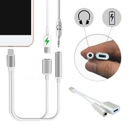 Iphone Headset Adaptor - JOYFEEL 2in1 3.5mm Accessories Audio Headphone Adapter Adapter Charge Lightning Lightning Adapter Headset For IPhone 7/7Plus Iphone 8/8Plus