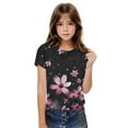 thumbnail image 5 of HVOBBTY T-shirt Décontracté à Manches Courtes pour Tout-Petits, T-shirt Imprimé Mode Col Rond Rose, 3 Ans, 5 of 5