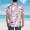 thumbnail image 6 of Balery Easter Rabbit Print Men's Hawaiian Shirts Short Sleeve Beach Shirt Relaxed Fit Vacation Button Down Shirts-, 6 of 9