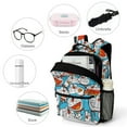 thumbnail image 4 of Doraemon Unisex Backpack Book Bag Durable Sport Backpack Cute Pattern for Presc-hool Travel Ruckack, 4 of 8