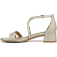 thumbnail image 2 of Naturalizer Womens June Strappy Low Block Heel Dress Sandal Cremosa Taupe Leather 8M, 2 of 5