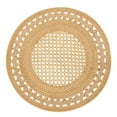 thumbnail image 3 of KOUBOO Round Rattan Decorative Placemats, Woven Tablemats for Dine Room Table Decor Rustic Kitchen Decor, Special Events Natural Color, 15 In (Set of 2 pc), 3 of 5