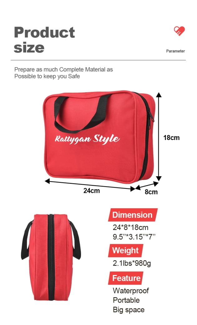 Rattygan Style 309 Pieces First Aid Emergency and Trauma Kit - Comprehensive 309 Pieces