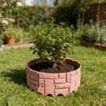 thumbnail image 6 of Usbinx Life Plastic Garden Fence Panel Lawn Edging Border Tree Ring Barrier 10.23*8.46in Interlocking Landscape Edge for Yard Flower Bed Grass Stone Separation Outdoor Decor 1 Pack, 6 of 6