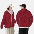thumbnail image 4 of Kdxio Christmas Red Snowflakes Print Women Men Sun Protection UPF 50+ Jackets Zip Up Long Sleeve Hoodie Hiking Lightweight with Pockets, 4 of 7