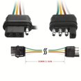 thumbnail image 2 of PENGX USA 4 Pin Hitch Light Trailer Wiring Harness Extende American Style, 2 of 5