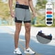 thumbnail image 2 of Pantalones cortos deportivos para correr de verano para hombre, para exteriores, maratón, fitness, baloncesto, de doble capa, falsos, de dos piezas, para correr, de secado rápido, 2 of 6