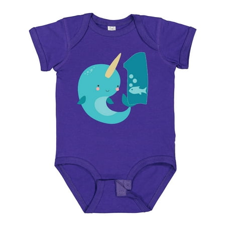 

Inktastic Narwhal 1st Birthday Gift Baby Boy or Baby Girl Bodysuit