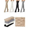 thumbnail image 4 of LAVA Cable Knit Thigh High Socks Women, Over the Knee Boot Stockings Warm, 4 of 7