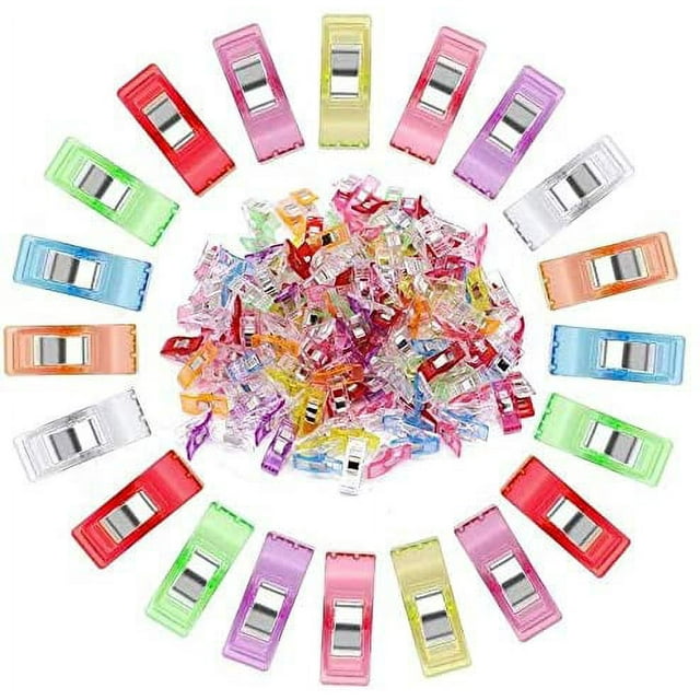 Clips de Costura, 108 Piezas con Caja de Plástico, Clips de Acolchar Premium para Suministro de Herramientas de Manualidades, Clips de Plástico para Manualidades en Varios Colores, Clips de Plástico