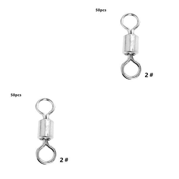 Sonducket Conector de pesca Rotación de 360 grados Anillo giratorio de pesca resistente al desgaste Conectores a presión de barril de dos 2piezas