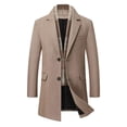 thumbnail image 1 of Gabardina INVACHI para hombre con bufanda desmontable a cuadros, 1 of 6